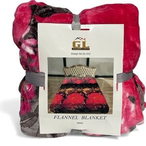 NWT, GOLDEN LINEN, KING SIZE FLANNEL/VELOUR BLANKET